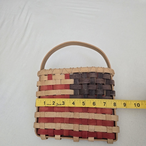 Vintage Americana Flat Wall Mail Baskets Flag Red Blue Patriotic Cottage Country - Picture 13 of 13